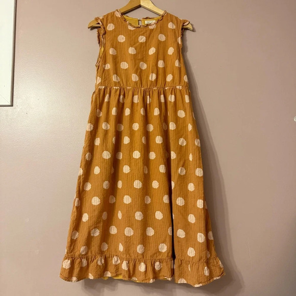 Roolee Dresses & Skirts - SOLD//Roolee Gwendolyn Polkadot Midi Dress Yellow Size S